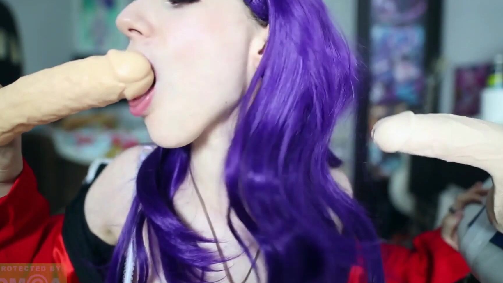 Anime, Blowjob, Cosplay, Cum In Mouth, Spit Fetish lana rain slutty double blowjob w misato katsuragi ManyVids