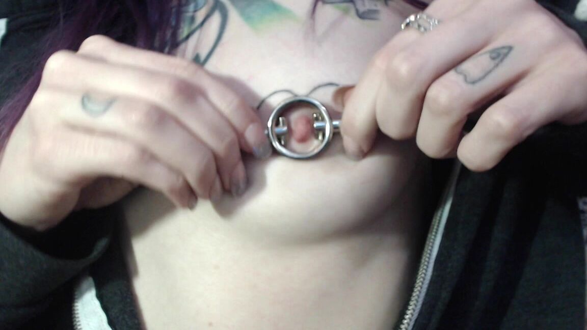Nipple Play, Small Tits, Masturbation, Long Nails jasperswift magnetic nipple clamps and pussy tease ManyVids
