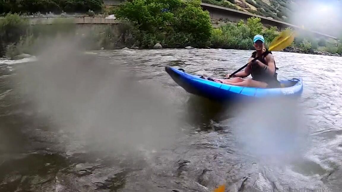 Themikaylamiles Onlyfans Mikayla Braves The Rapids Mikaylamiles Kayaking Rapids Adventuregiantess Goddess Milehighmikap