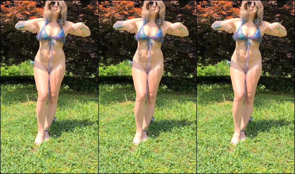 "KittyUV" amateursolo, milf, outdoors, publicnudity, striptease Kitty Strips and Plays on the Lawn manyvids