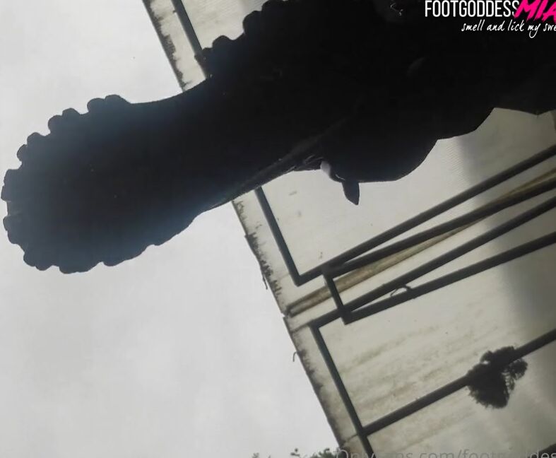 Footgoddessmia Onlyfans I Want My Boots Clean Is That Clear Slutp