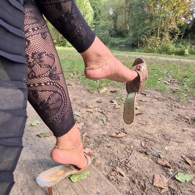 Feetbysherri Onlyfans Shoe Dangling In The Park