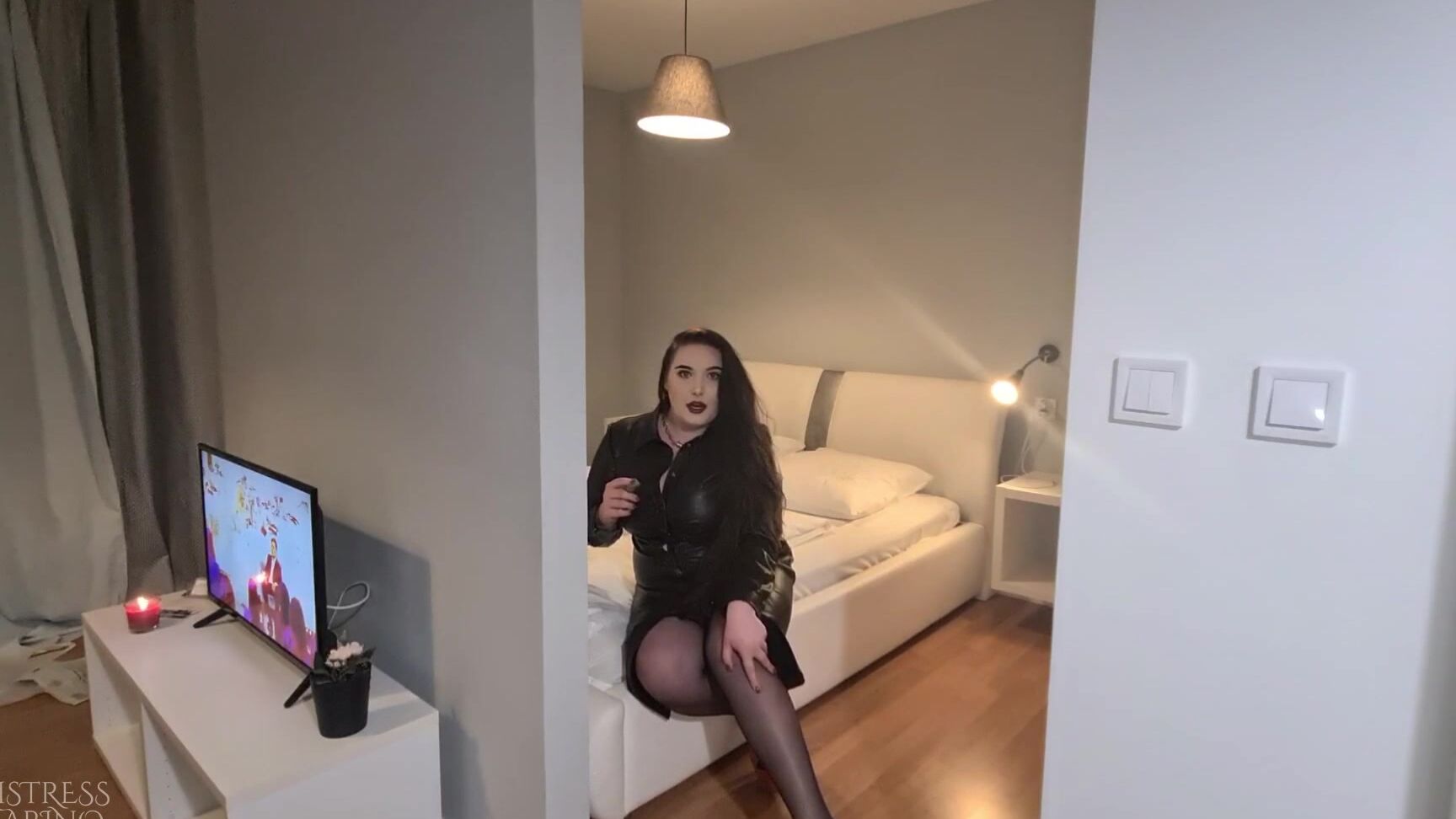 Mistresskarino Smoking And Human Ashtray With A Cigar Pov