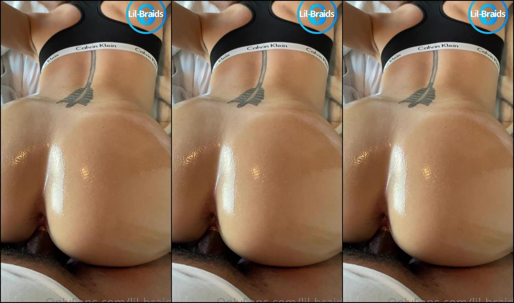 Lil Braids Free Video My Neighbor And I Had Some Fun With Oil And He Covers My Pussy With His Cum