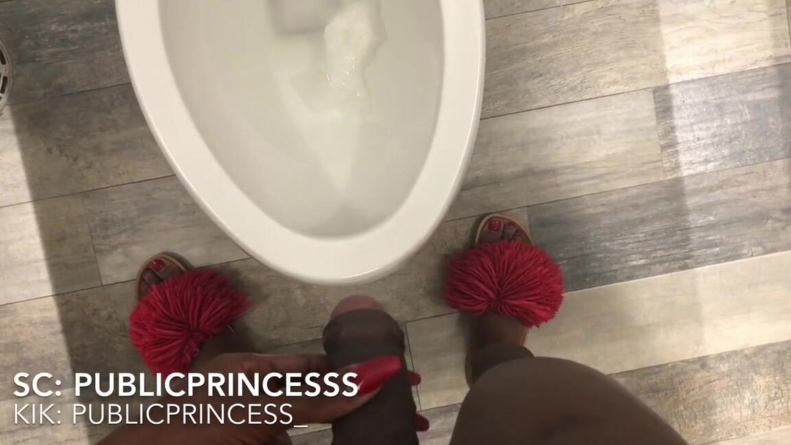 Risky Ladies Room Jerk and Cum (TS PublicPrincess)_PublicPrincess PornHubPremium