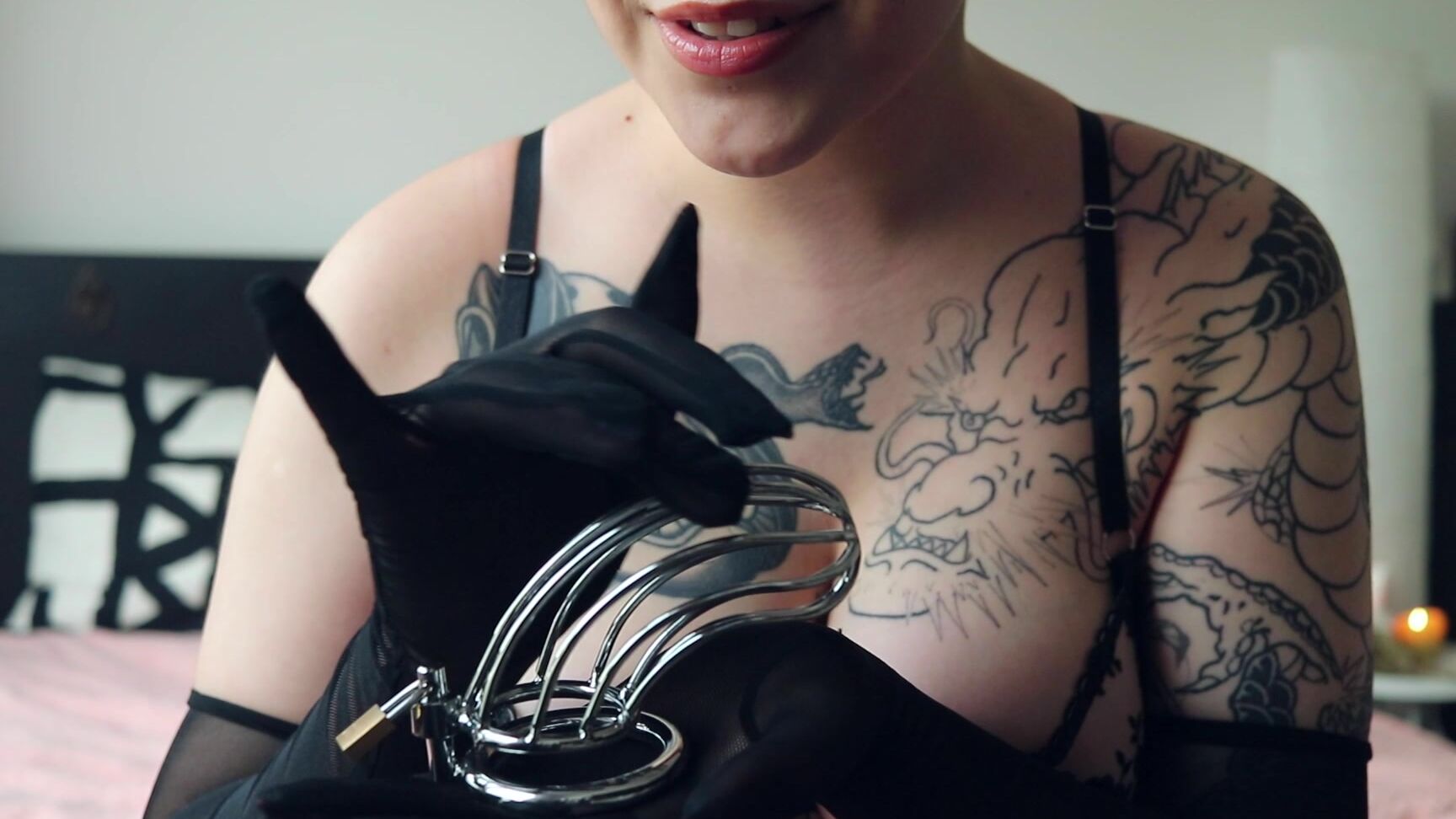 "devillishgoddess" bigboobs, chastity, femdompov, hairy, tattoos Permanent Chastity by Devillish Goddess Ileana manyvids