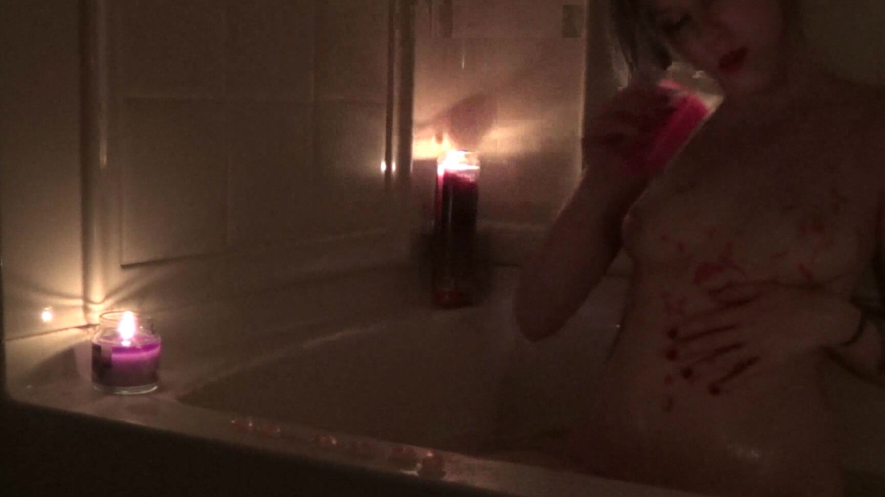 Bathtub Fetish, Erotic Nude, Solo Female, Valentine’s Day violetoctober valentines day bath with wine to share ManyVids