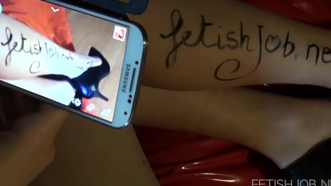 Cumshot over Angela's Leg after a Sexy Heeljob_AngelaFetish PornHubPremium