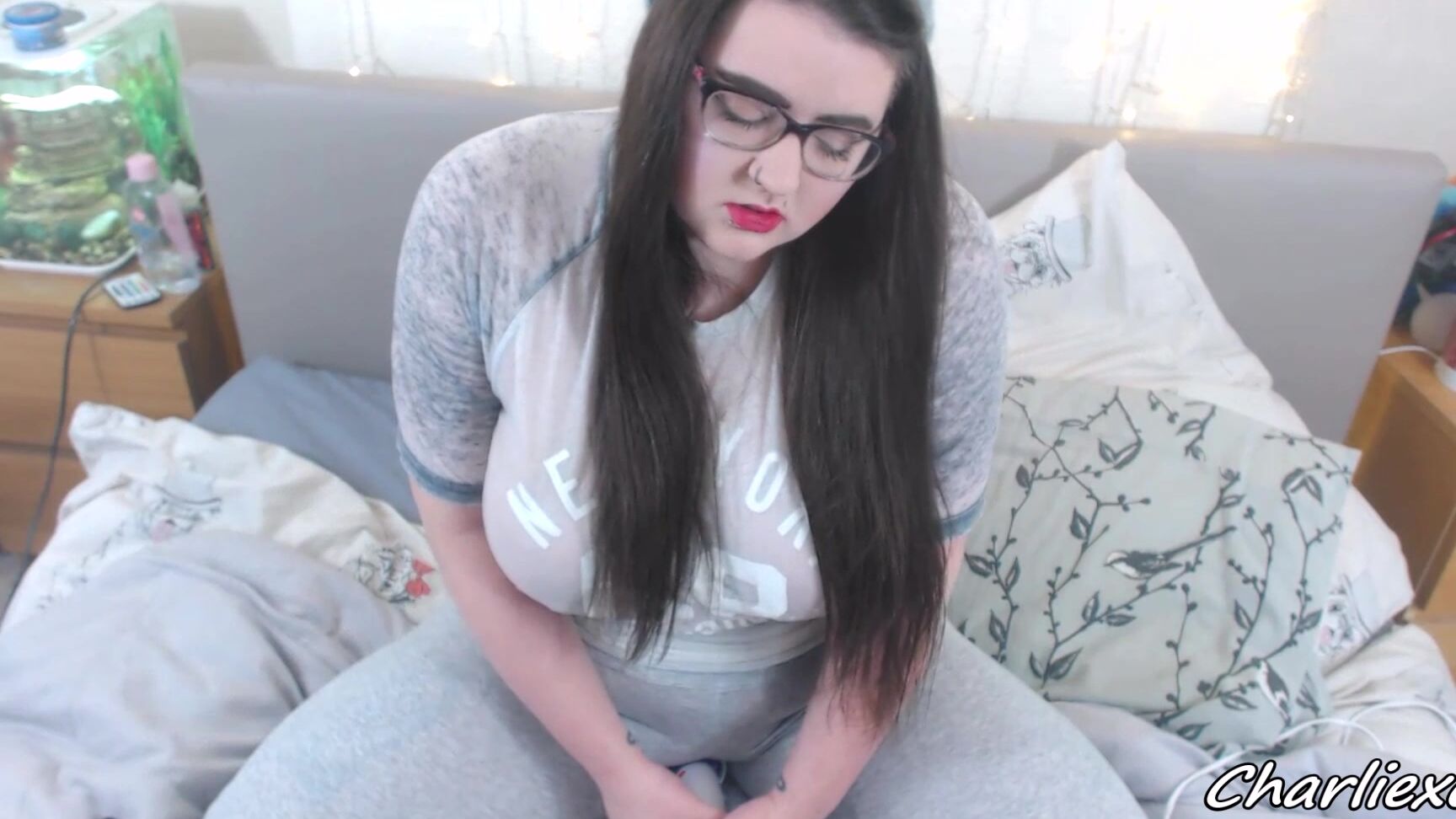 Charliexox Squirting In My Grey Yoga Pants