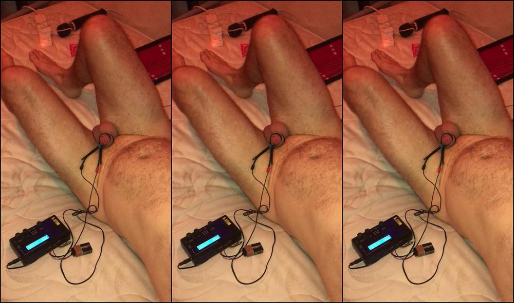 Lady Dark Angel Breathe Lol Clip Of My Sub With His Cock Attached To Electrics He Is Not Impressed Ha Ha I Love Seeing My Subs Take Pain For Me