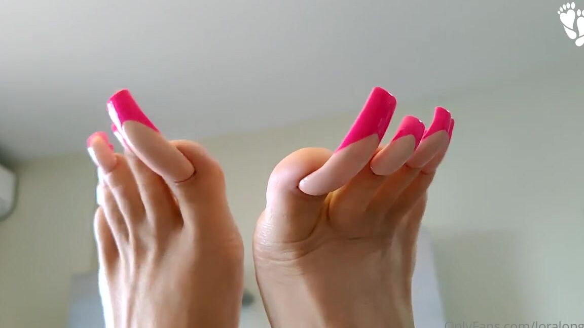 Lora Long Nails Nicknamed Loralongnails Onlyfans Just Pink Toenails Showing Off My New Pink Tips Pedicure Relaxing Video Without Words