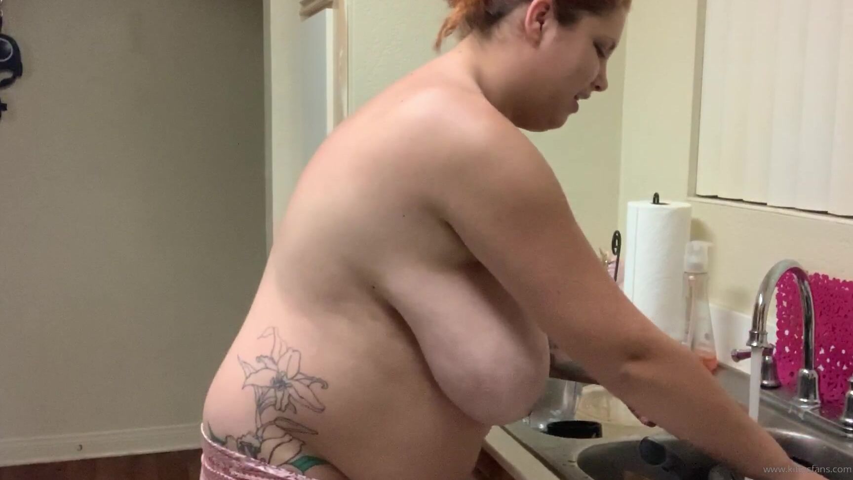 Mischievouskitty Cleaning Up Topless Hehe