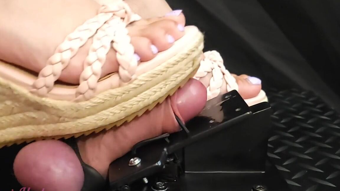 goddess hera s heels pumping and draining bound cock with new wedges using cock pedal side view with slow motion replay standard quality version_zZx Clips4Sale