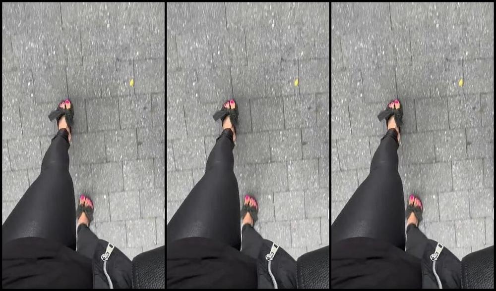 Goddess Pussyfoot Aka U186296307 Onlyfans I Went Out For Pizza And Shopping With My Mom In My Super Wedge Platform Flip Flops Of Course I M 2