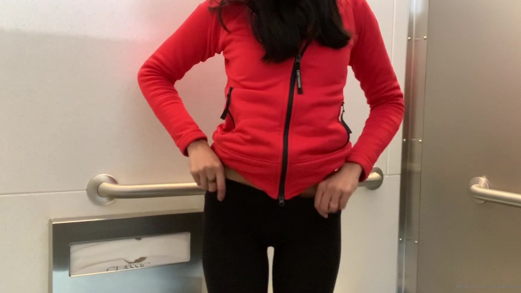 Vivaathena Being Naughty In A Public Bathroom Stall