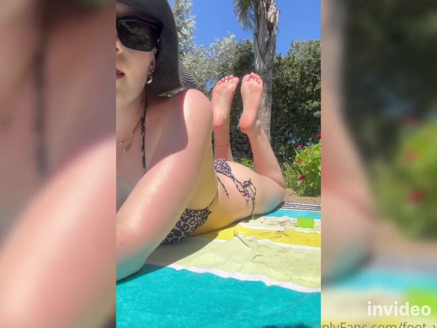 Foot Wife Onlyfans A Sunny Day By The Pool 1