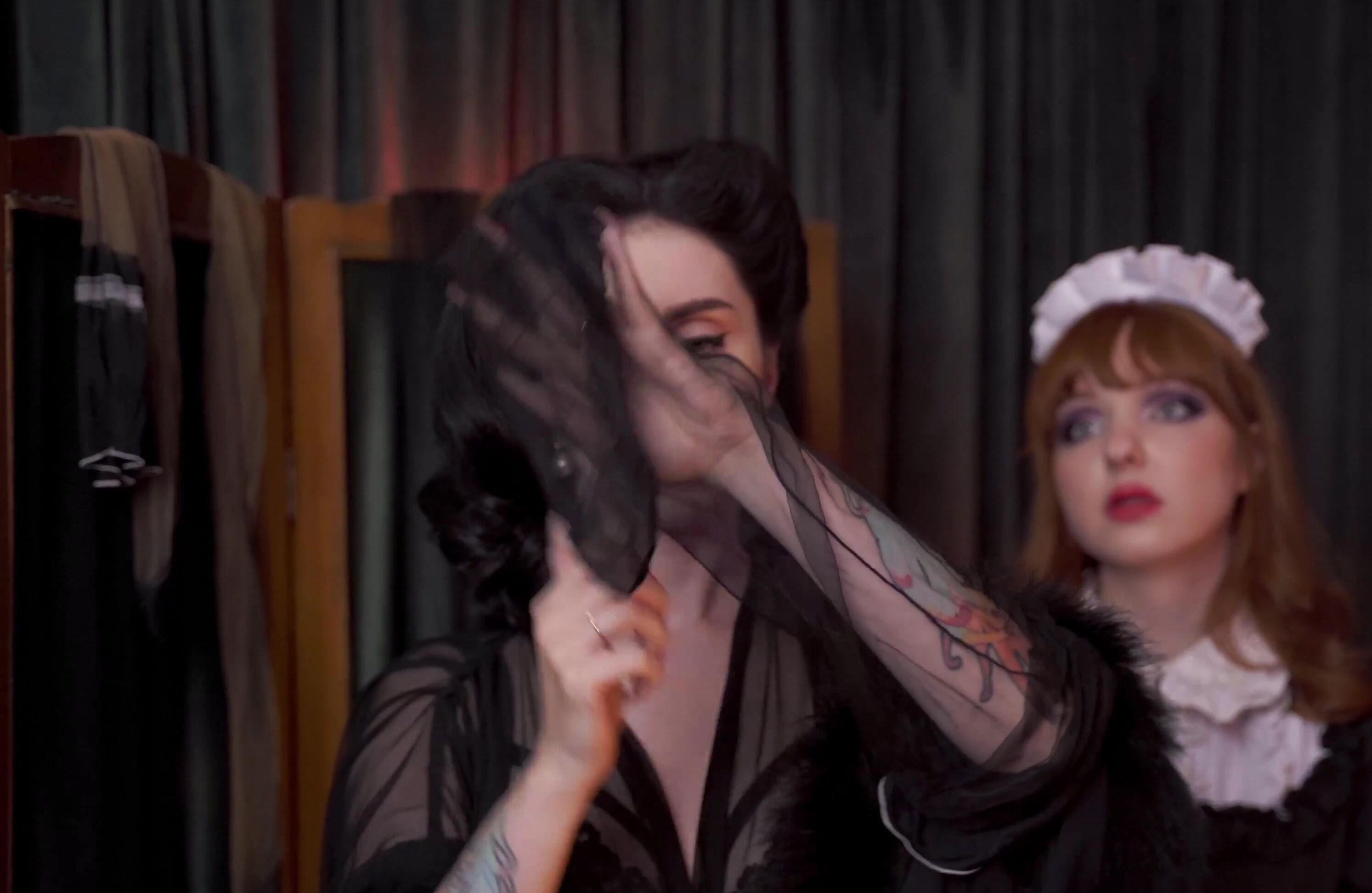 Maid Fetish, Mistress, Nylon Worship, SFW, Stocking, Vintage Stocking mistress-caught-maid-sniffing-stockings ManyVids