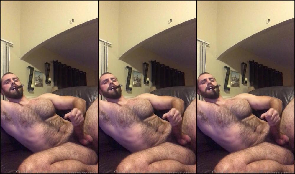 Funmrsmith Smoking A Cigar An Jerking On The Couch Another Couch Moment