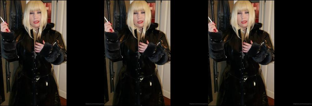 Mistresspatricia Smoking Fetish In My Shiny Long Pvc Fur Coat And Some Sexy Talk Happy Weekend