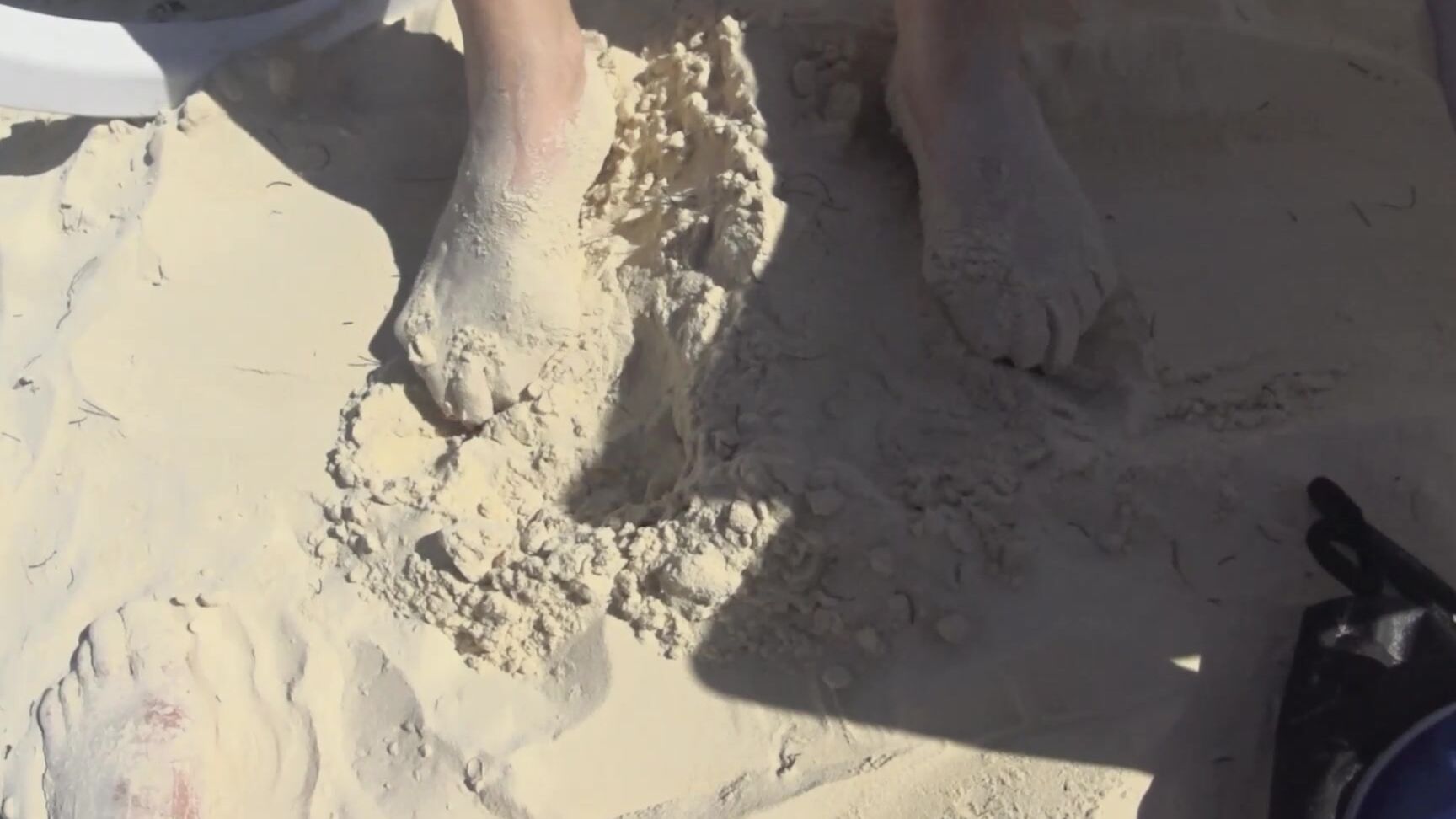 Naughty Christine Toe Wiggling In The Sand