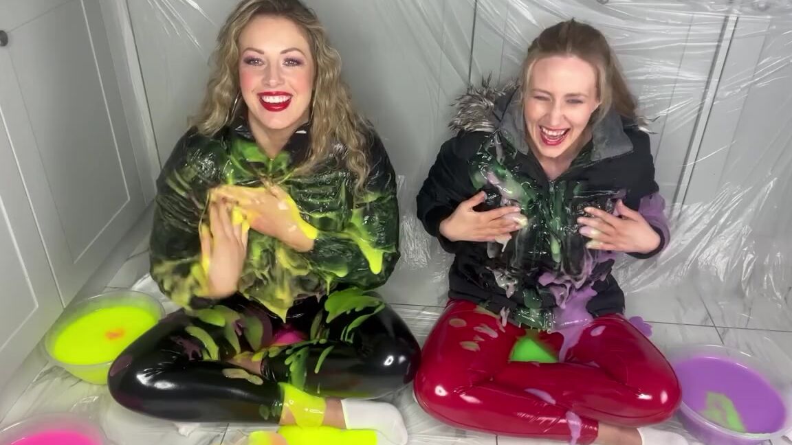Bsmessybakery Nicknamed Bsmessybakery Onlyfans Myself And Lou Absolutely Trashed These Jackets With Fluorescent Gunge The Colours Was Unreal