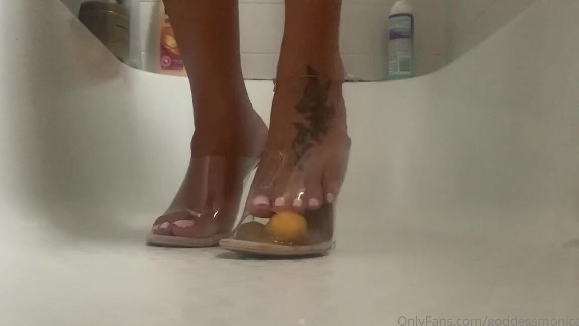 Goddessmonica00W Onlyfans Egg Crush In Mules Per Your Requestp