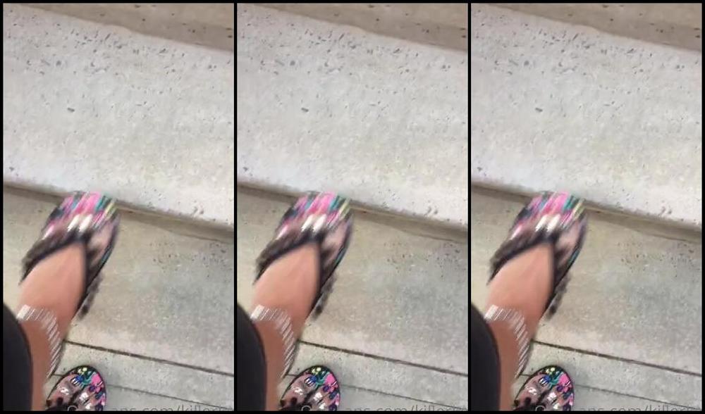 Killersexyfeets Nicknamed Killerkell Onlyfans Listen To The Slap Of My Flip Flop On My Soles I Could Use Them To Slap Your Behind