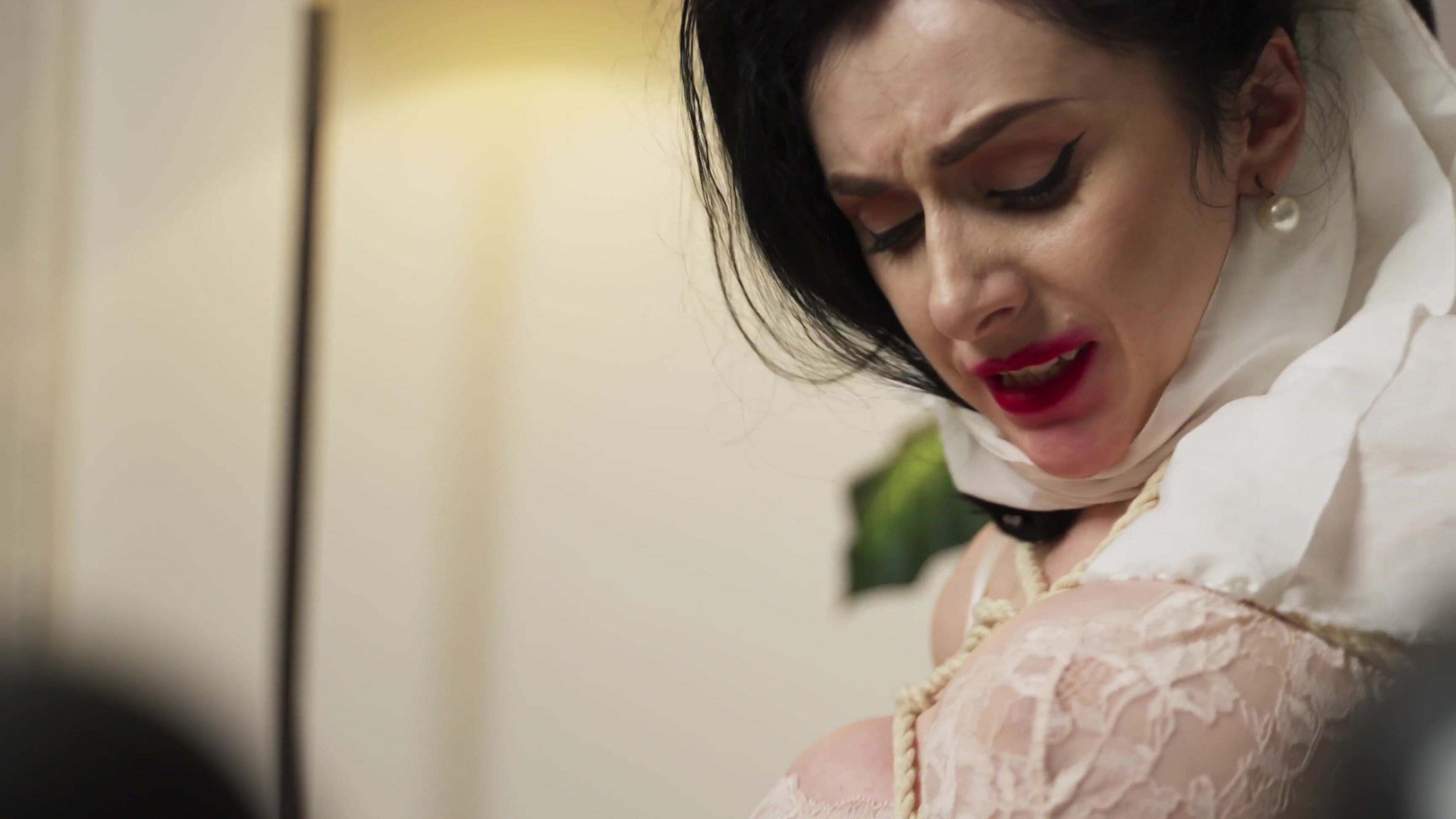 Bondage, Bondage Rope, Brunette, Gag, Lace/Lingerie bondage-with-ropes-of-a-brunette ManyVids