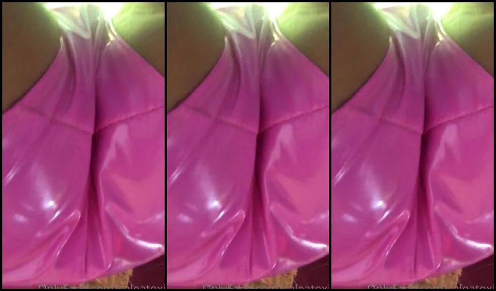 Calea Toxic Nicknamed Caleatoxic Onlyfans Badass Sunday Pink Barbie Pvc Plastic Tube Top And Hotpants Enjoy Clip And Pics 1
