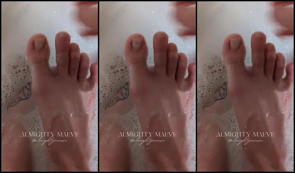 Almighty Maeve Nicknamed Almightymaeve 04 07 2024 Onlyfans Video My Saturday Night Soaking And Cleaning Up My Feet New Color Coming Soon I