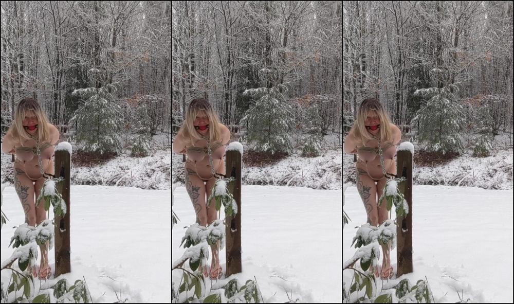 Raindegrey 3584865725 11 29 2024 First Snow Of The Season So Of Course I Was Gagged Bound Nipple Clamped And Chained To