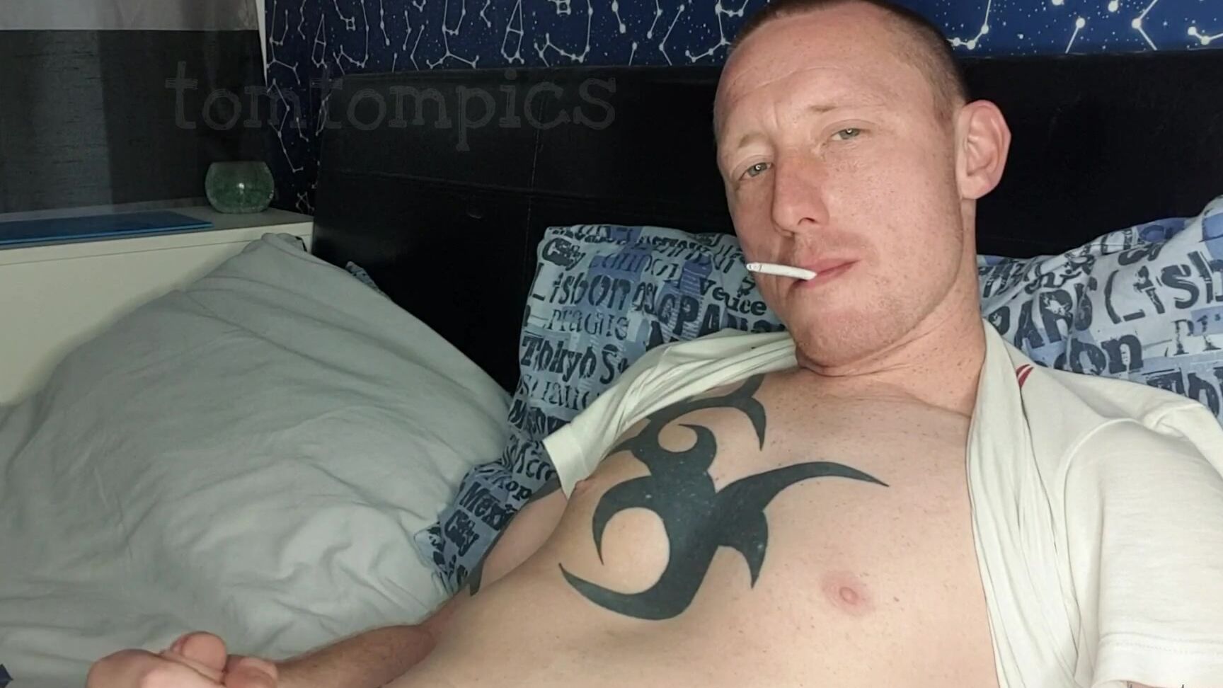 Tomtompics Smoking Talking And Cumming In White Socks Had Different Requests For More Smoking Vi