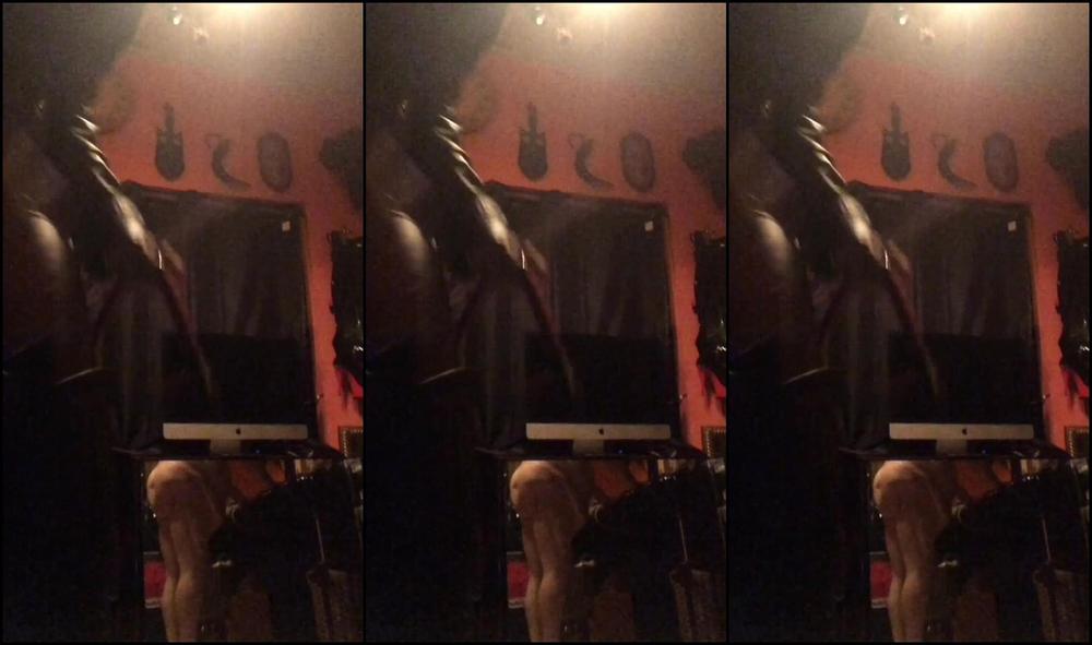 Bossy Ass Delilah Art Goddess Worship Full Leather Getting Prepped To Beat Fatty Meat