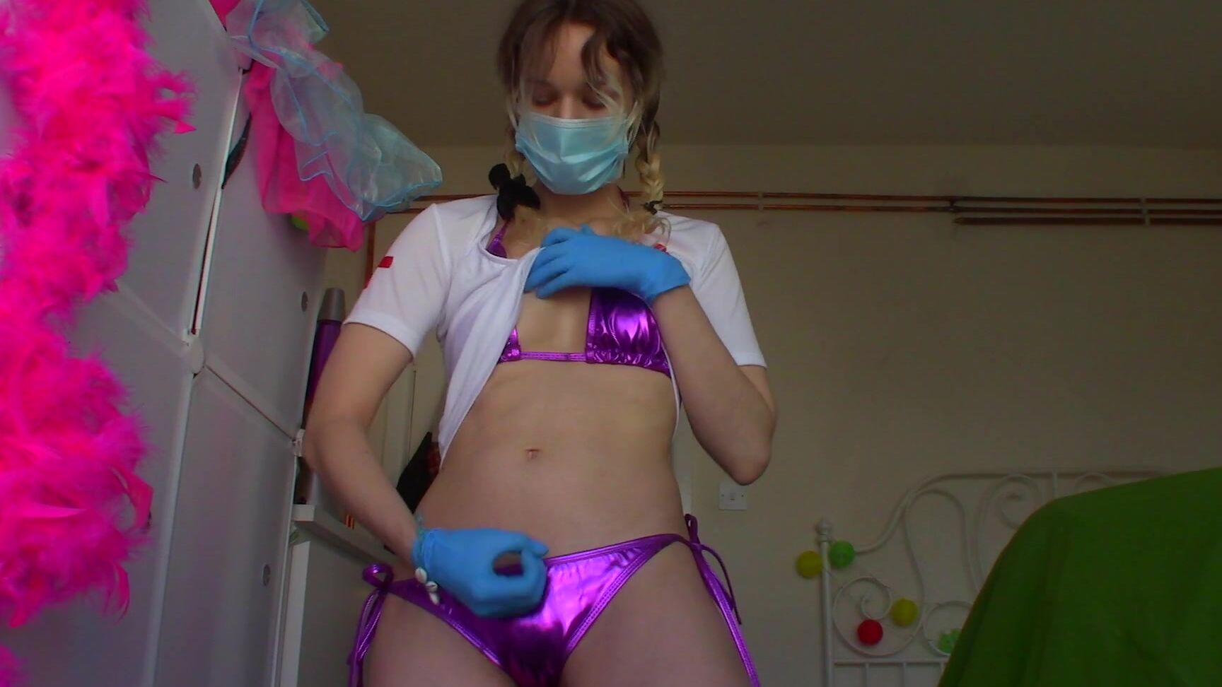 "Goddess Vanessa" glove fetish, jerk off instruction, mask fetish, medical fetish, nurse play NURSE Medical Rex Masturbation JOI manyvids