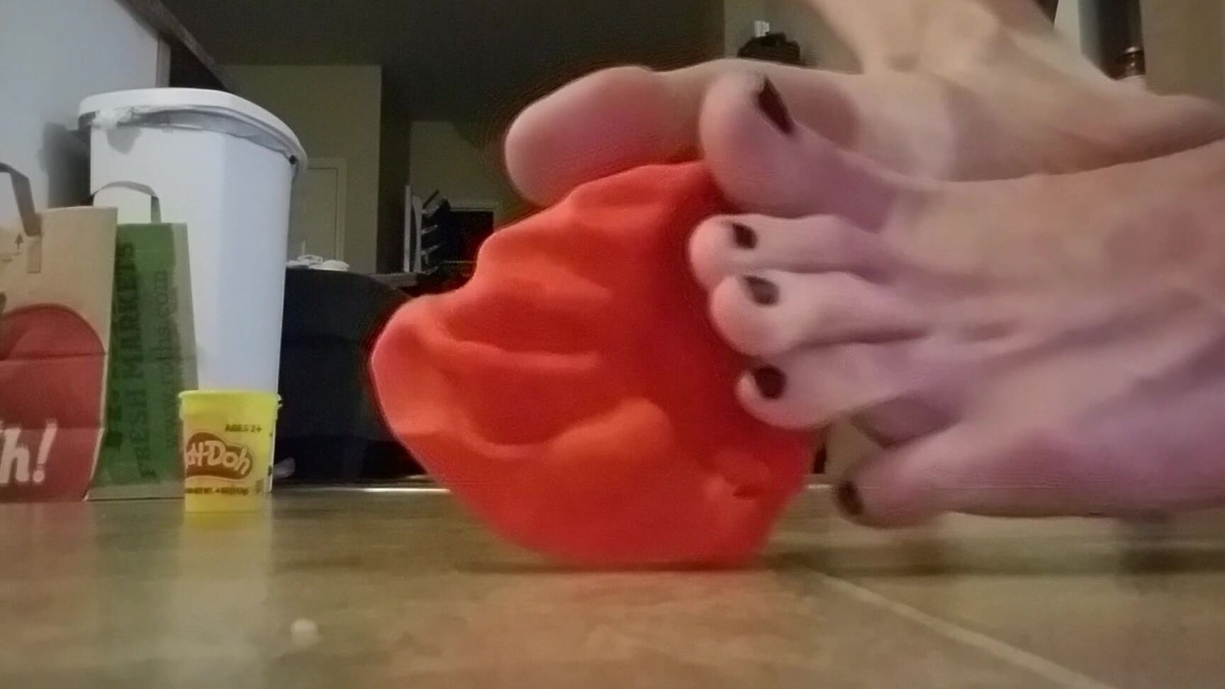 Premiumbrandy Playdough Play Nice And Simple Squishing Playdough With My Feet Rolling It Around And Hav