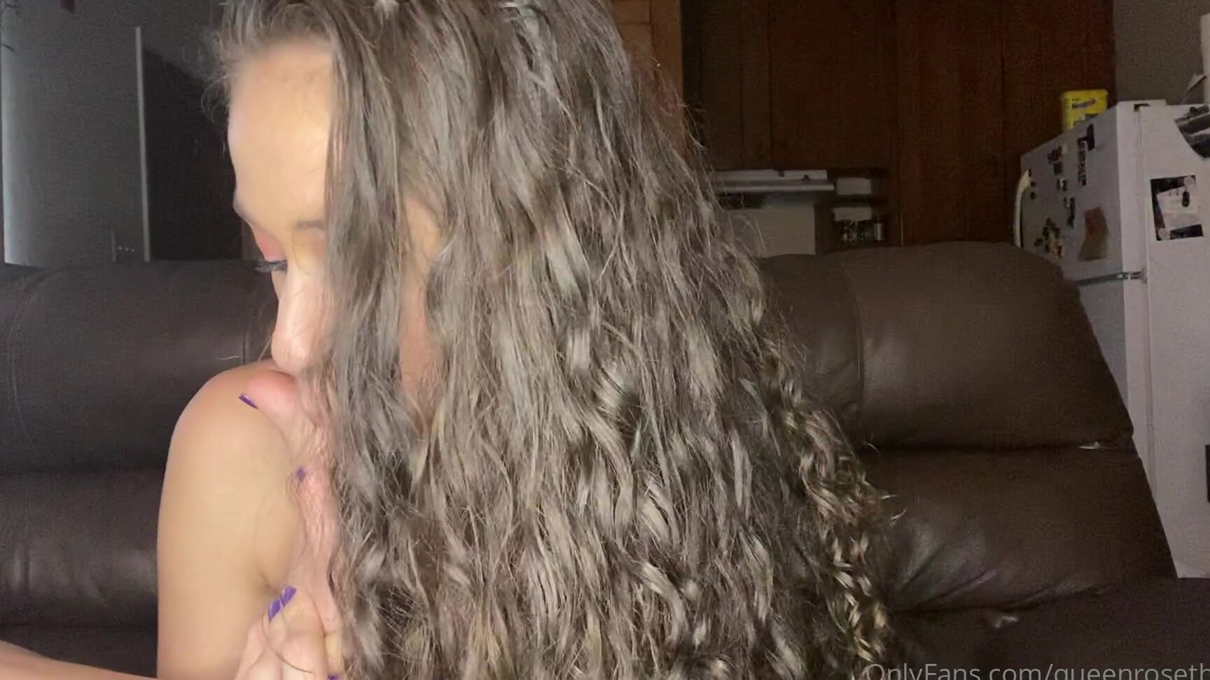 Queenrosethorn First Sloppy Self Worship On My Purple Toes