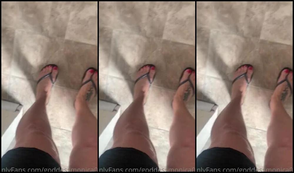 Goddessmonica00W Onlyfans Flip Flops Showing My Legs Lol I Guess You Guys Want More Content With Bare Legs As Always I Meanp