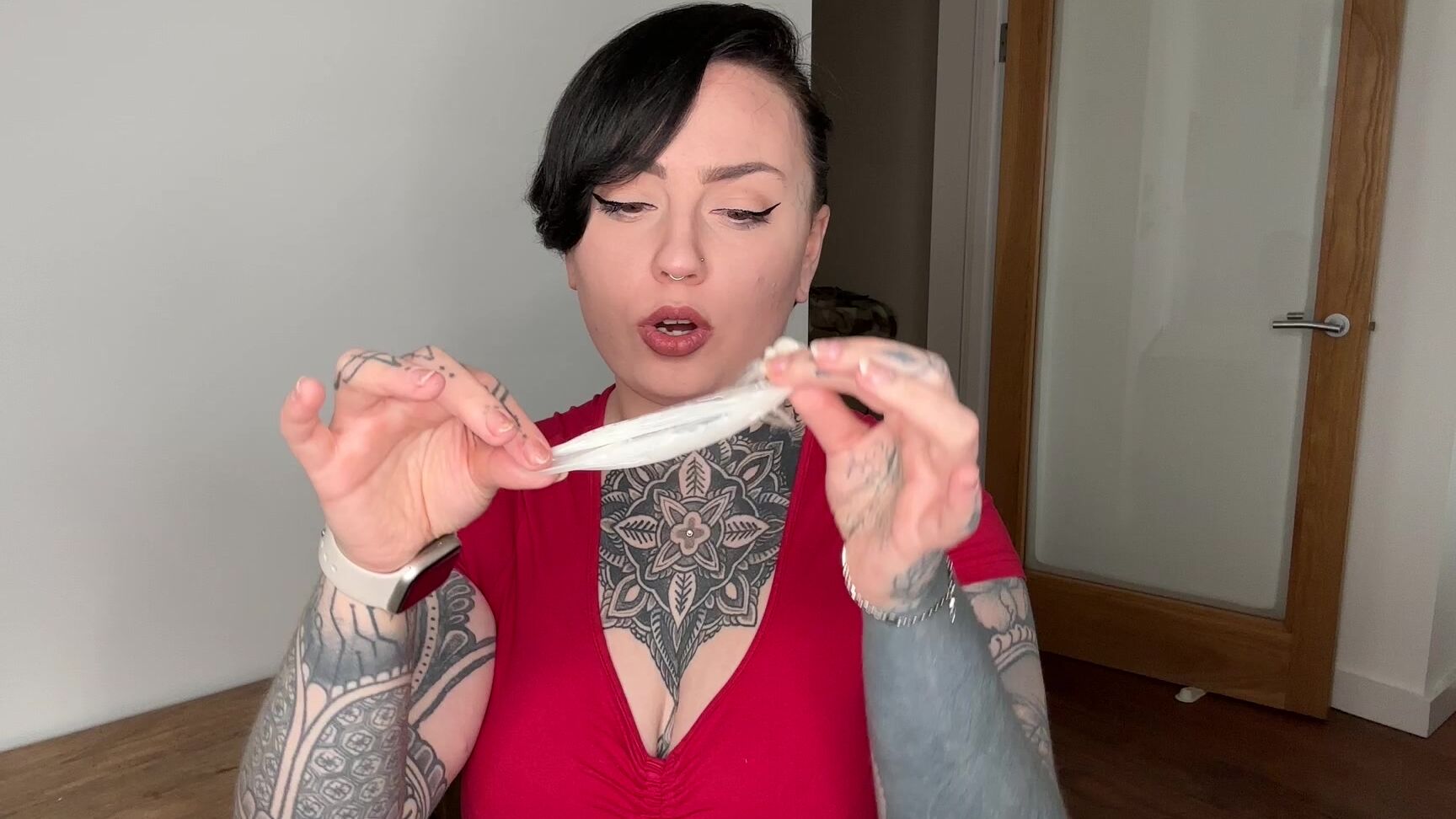 "MissValentina" cei, cumeatinginstruction, femdom, femdompov Condom Cum Guzzling Slut manyvids