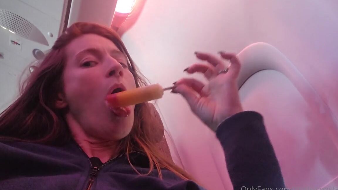 Constance Nicknamed Modelconstance1 27 03 2024 Onlyfans Video Lollipop Licking On Plane On My Way Back Home From My Europe
