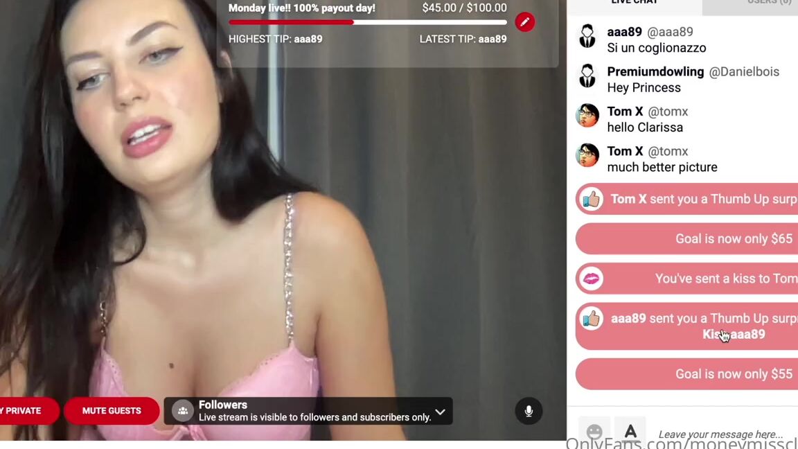 Moneymissclaaa7 Nicknamed Moneymissclaaa7 Onlyfans Monday 31St Oct Live Stream On Loyal Fans Halloween Live Stream But The Real Horror Things Here Are