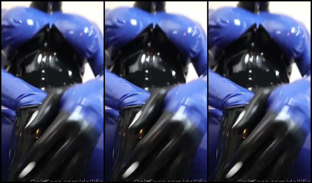 Dollified Nicknamed Dollified Onlyfans Part One Wrapped In My Double Masks Nose Tubes For Breathing And Shiny Blue Catsuit