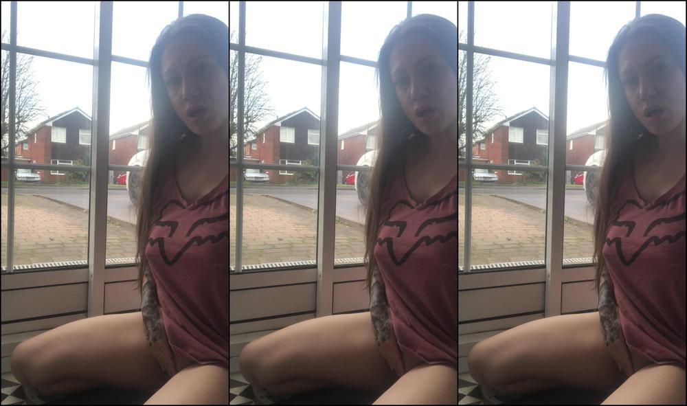 "SuzieLove212" amateur, big tits, long hair, piercings, pussy play Window and Porch Play manyvids