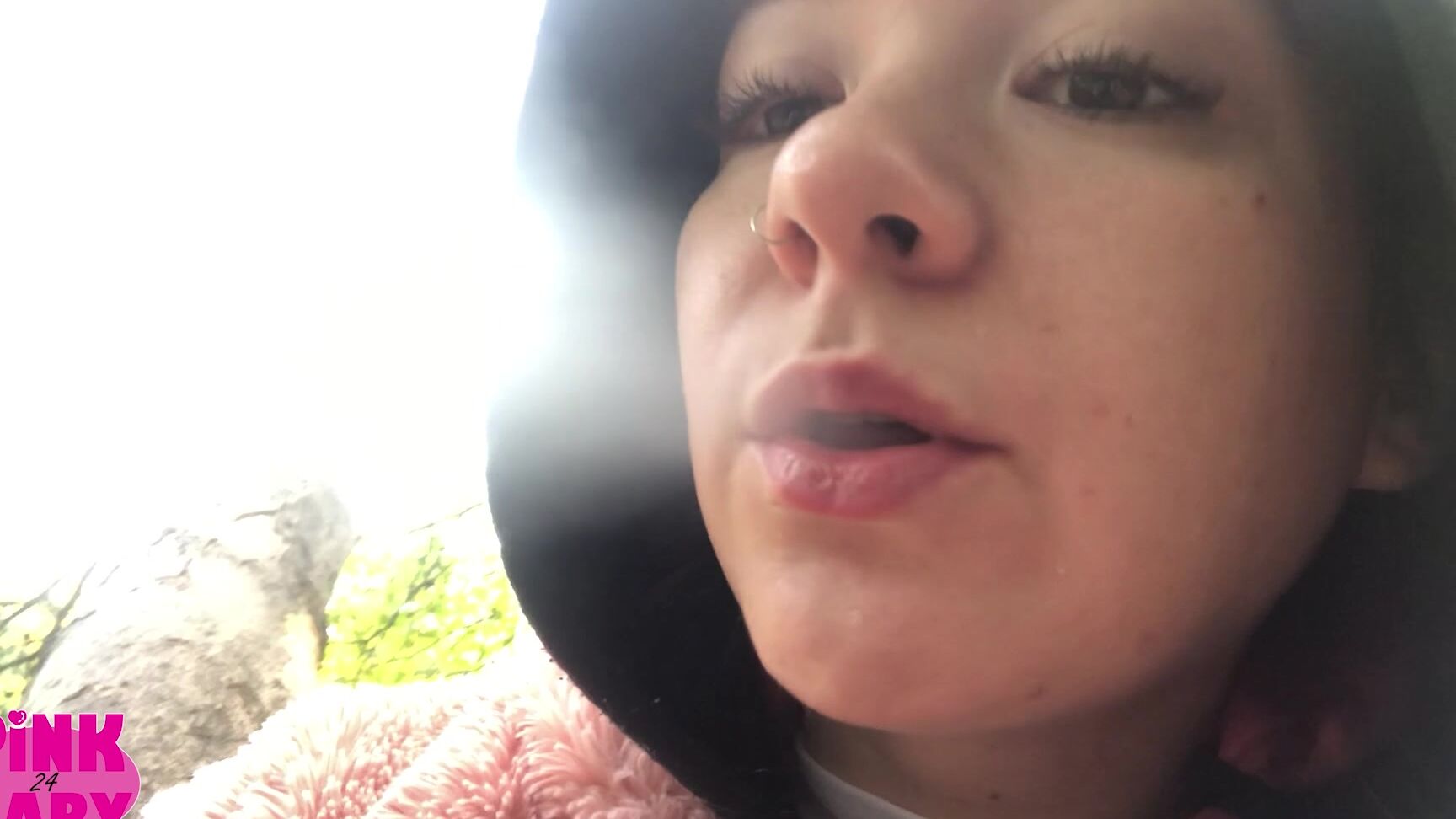 "pinkbaby24" femdom, smoking, human ashtray, outdoors, british human ashray manyvids