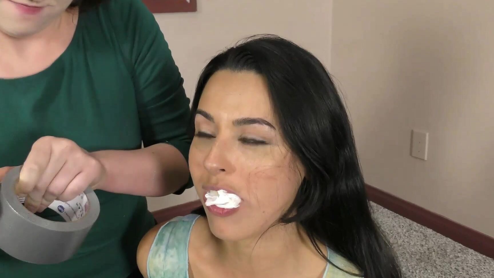 "DandyinDistress" gags, gagtalk, girlgirl, tapebondage The MacGuffin Briefcase TAPE TIED manyvids