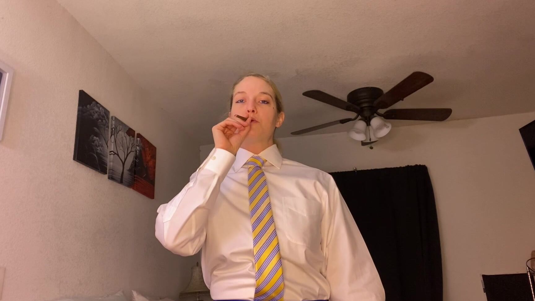 "Paula1817" financial domination, goddess worship, joi, orgasm denial, shirt & tie Daddy Diamonds Tie JOI manyvids