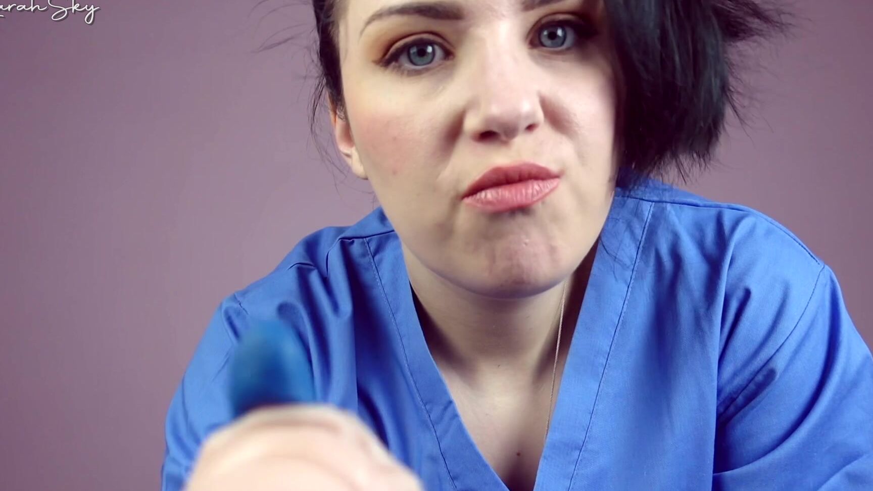 "Larah_Sky" dildo sucking, humiliation, nurse, sfw, spit fetish, spitting Dr Larah Treats Your Sore Throat With Spit and Cock manyvids