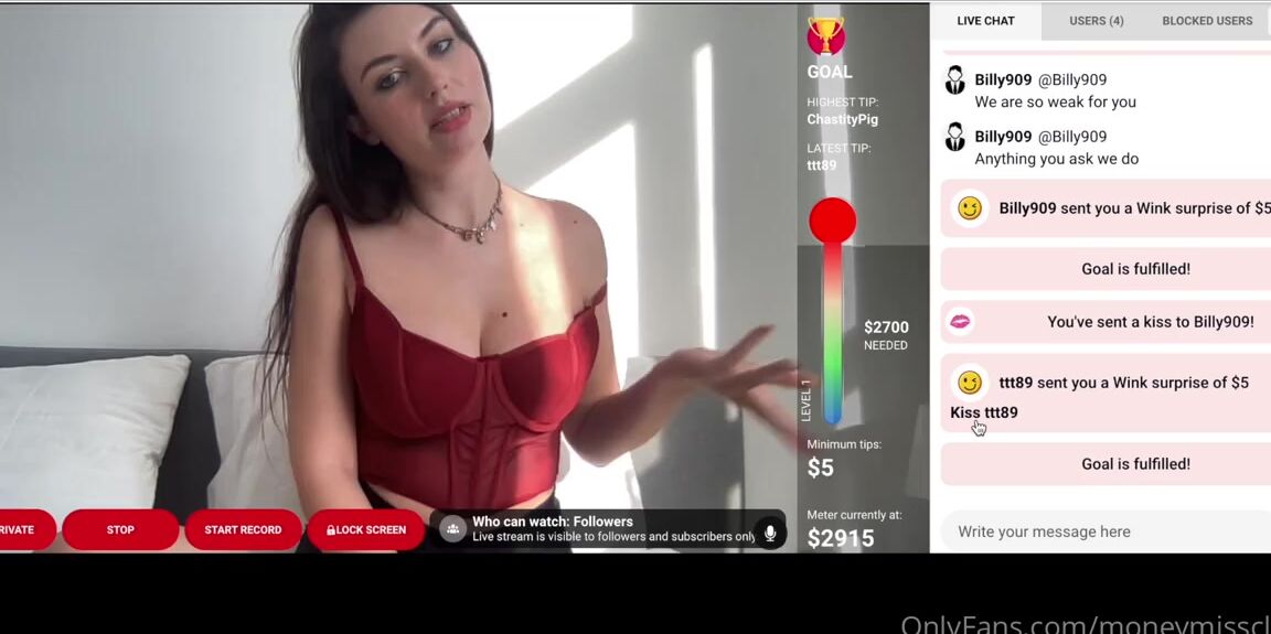Moneymissclaaa7 Nicknamed Moneymissclaaa7 Onlyfans Yesterdays Live Stream On Loyal Fans Was Fun Draining 3 Losers Together So Weak And Horny For