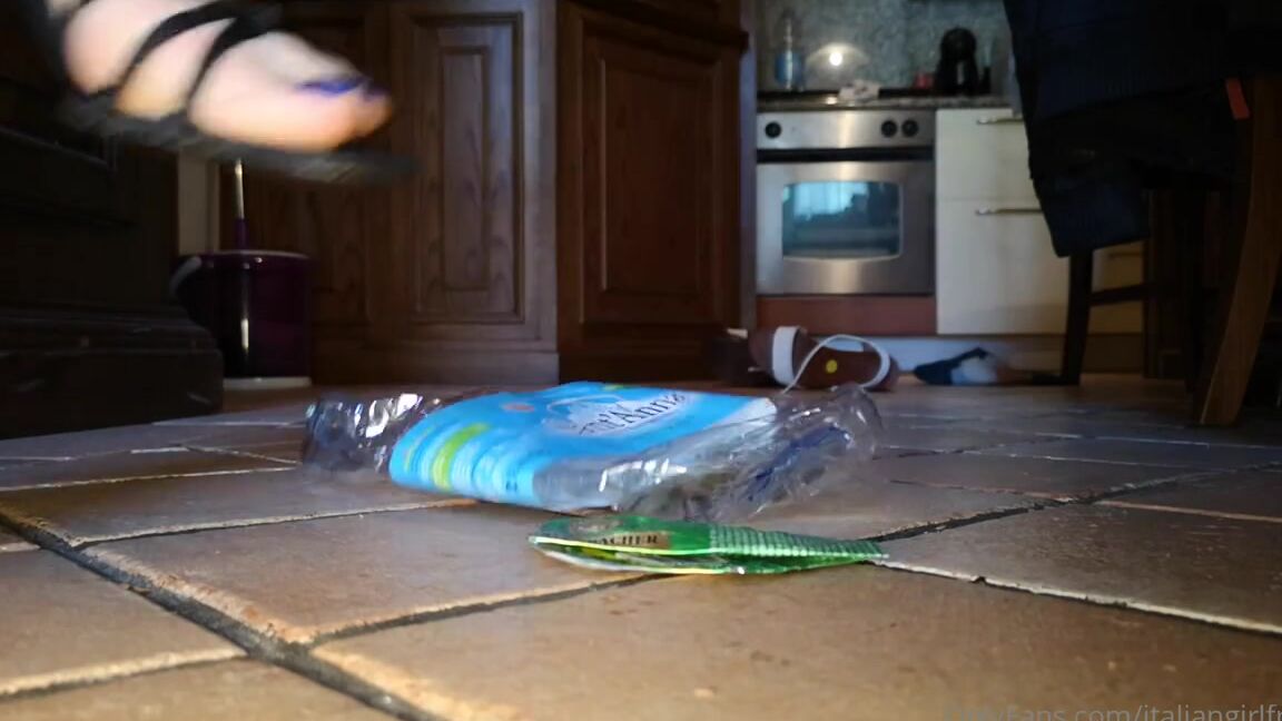 Italian Girlfriend Nicknamed Italiangirlfriend 07 13 2022 Onlyfans Video Cans And Plastic Bottle Vs Mango Kitten Heel Sandals