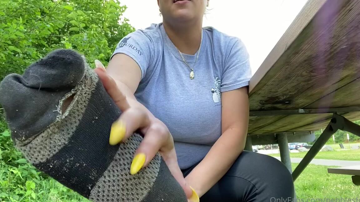 Nanadagodd Nicknamed Nanamoneyfeet Onlyfans Holey Socks From My Barefoot Run Omg They Stink Sooo Bad I Ran 15 Without Shoes On 4