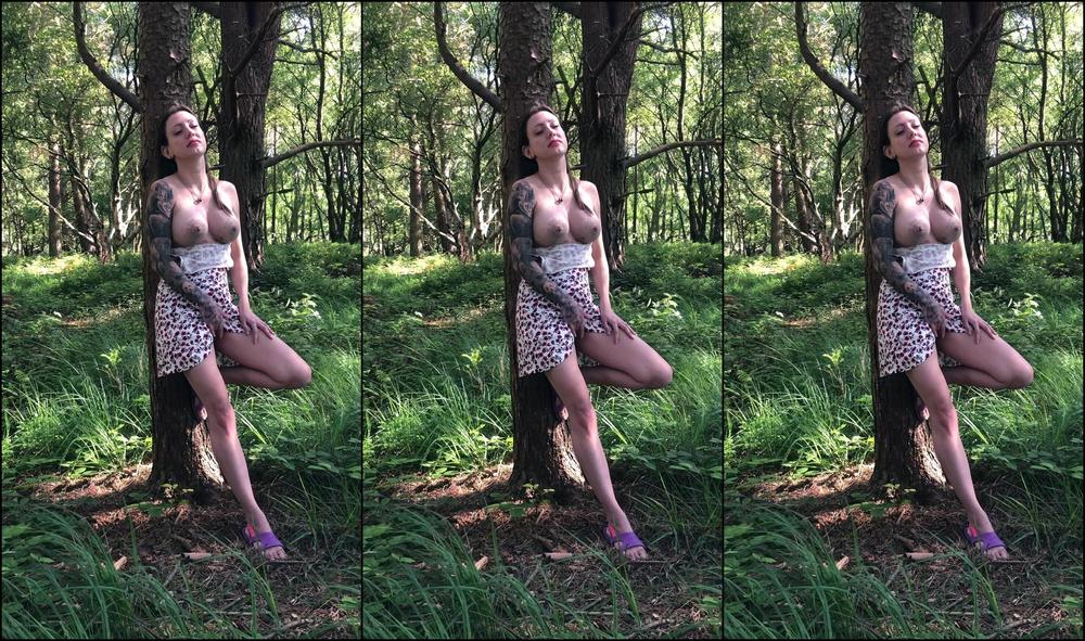 "SuzieLove212" amateur, milf, nudity/naked, outdoors, public outdoor Tits Out Playing in the Woods manyvids